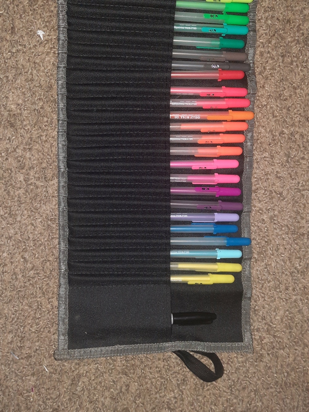 Gellyroll Moonlight Gel Pens Set in Black Roll-Up Case